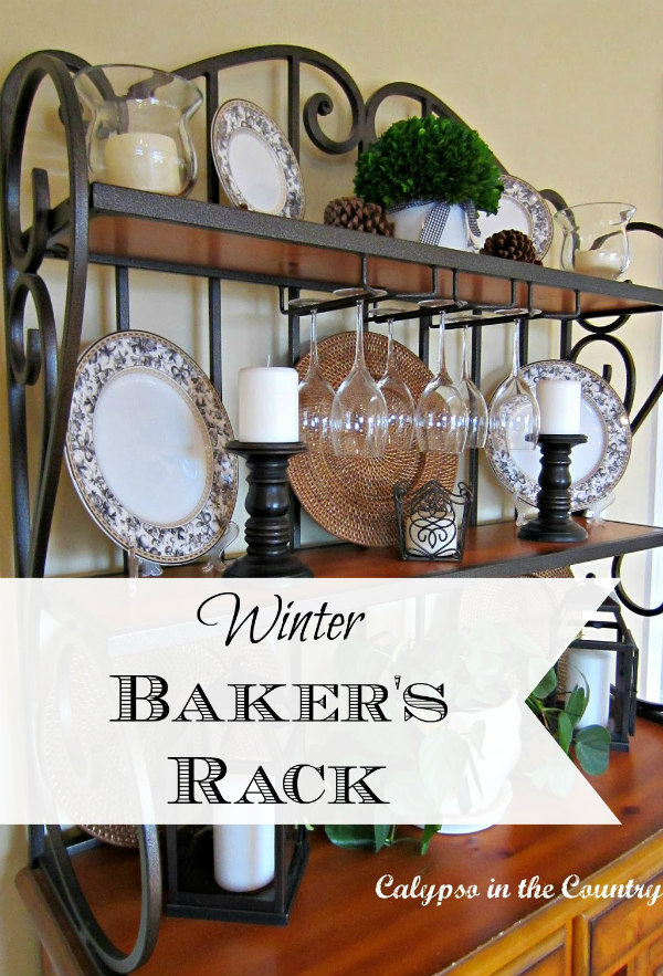 black and white on baker's rack