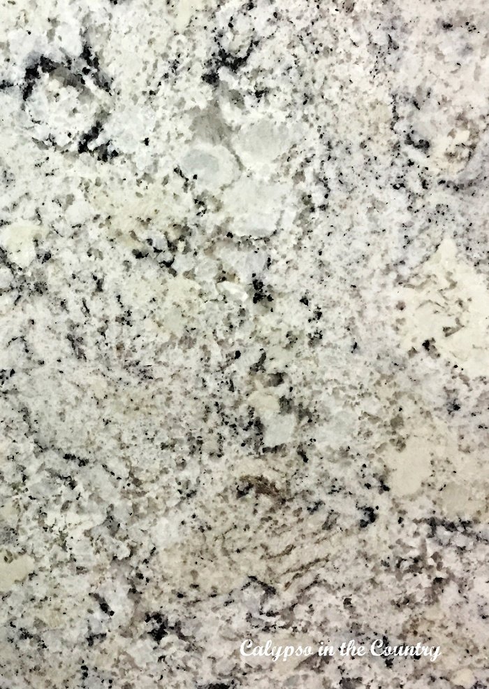 White ice granite countertops - close up