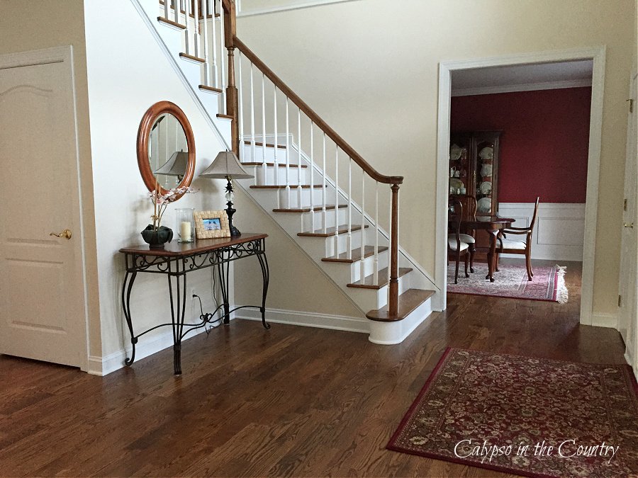 The Foyer – Before and After (and Deciding on Paint Color)