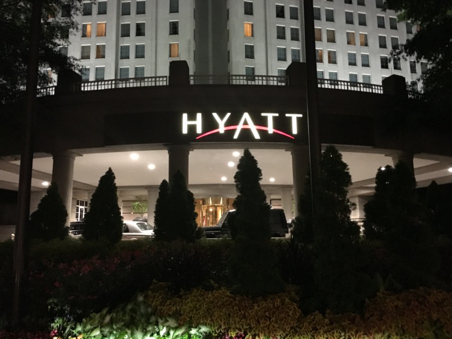 Hyatt at night - Haven conference recap