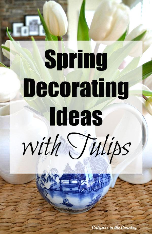 Spring Decorating Ideas with Tulips and Bunnies