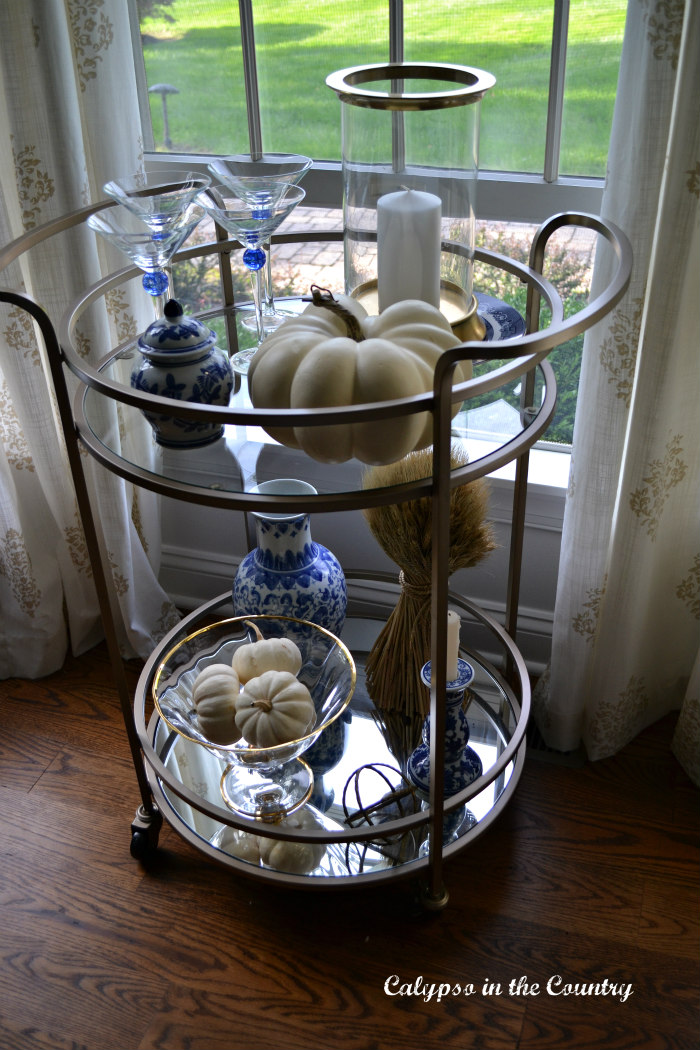 Bar cart decorating ideas for fall