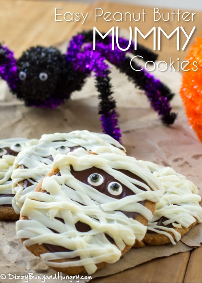Halloween mummy cookies