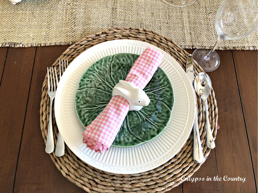 Place Setting with Bunnies