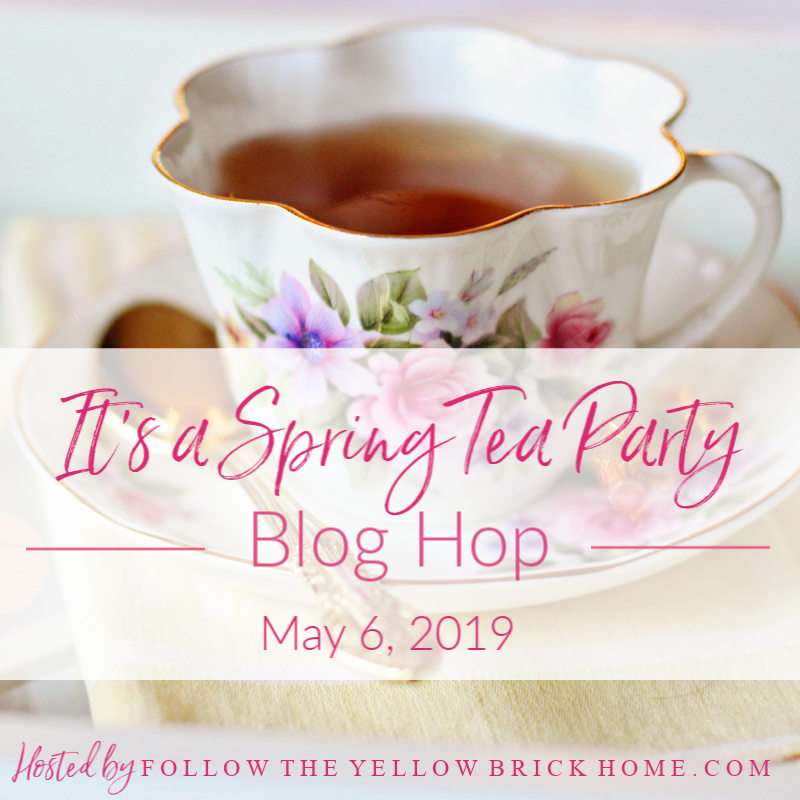 Floral tea cup - spring tea party blog hop 