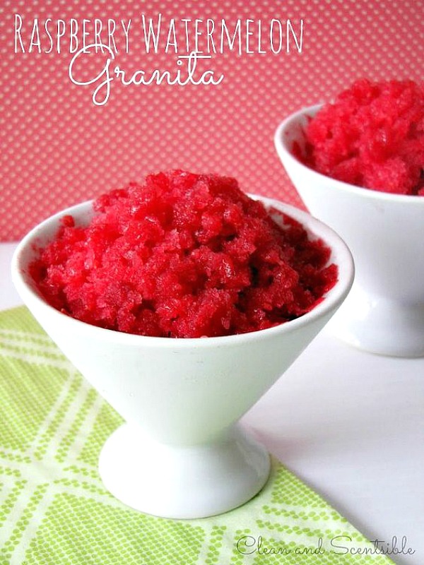 Raspberry Watermelon Granita