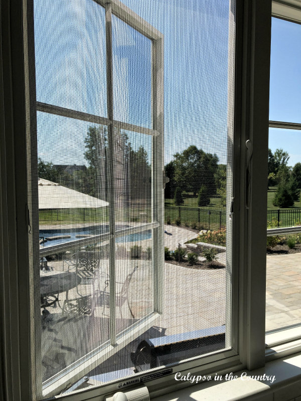 open windows in the kitchen