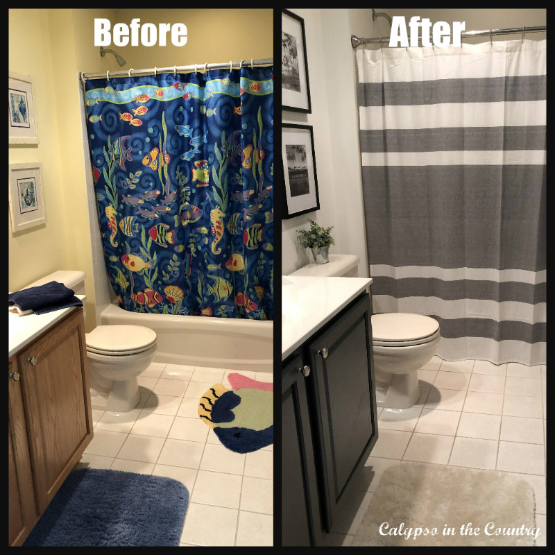 Excelent teen boy bathroom ideas Before And After Boys Bathroom Makeover Calypso In The Country