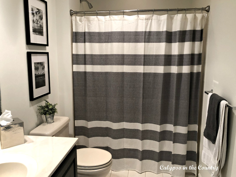 Gray and White boys bathroom makeover