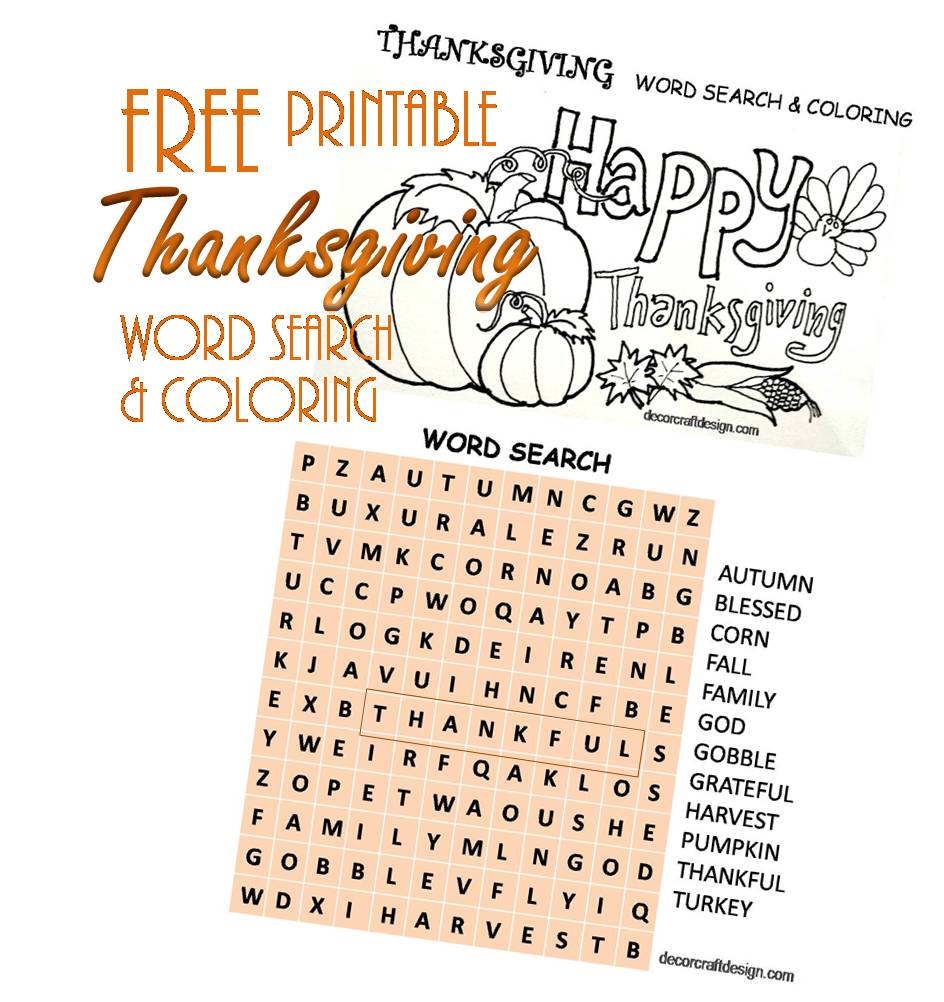 Thanksgiving Printable