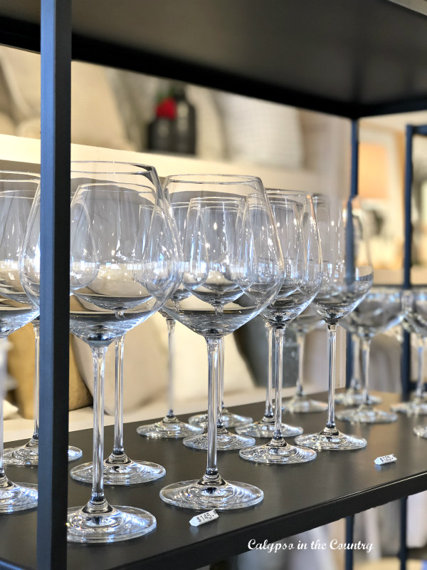 Wine glass collection - a peek inside Farmhouse Pottery Store