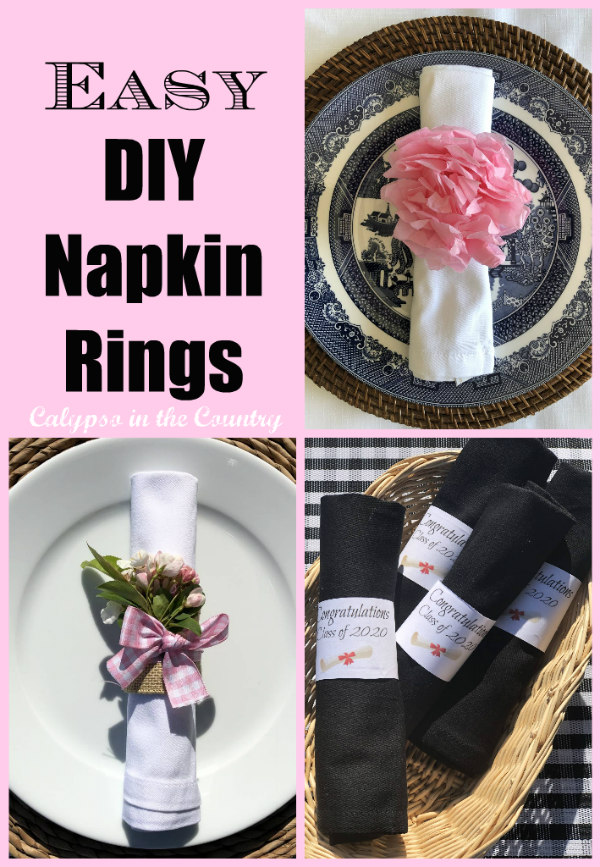 Easy DIY Napkin Rings collage