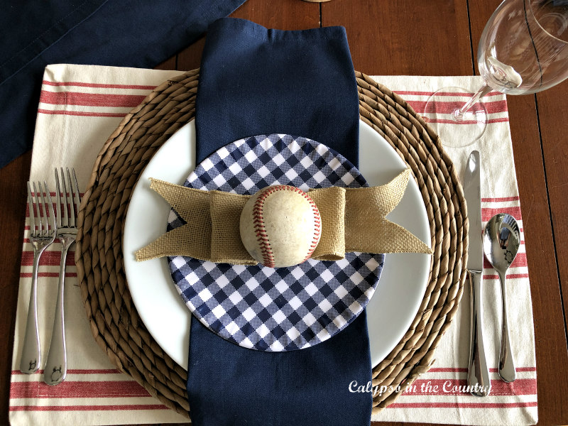 How to Decorate a Patriotic Tablescape with Old Baseballs