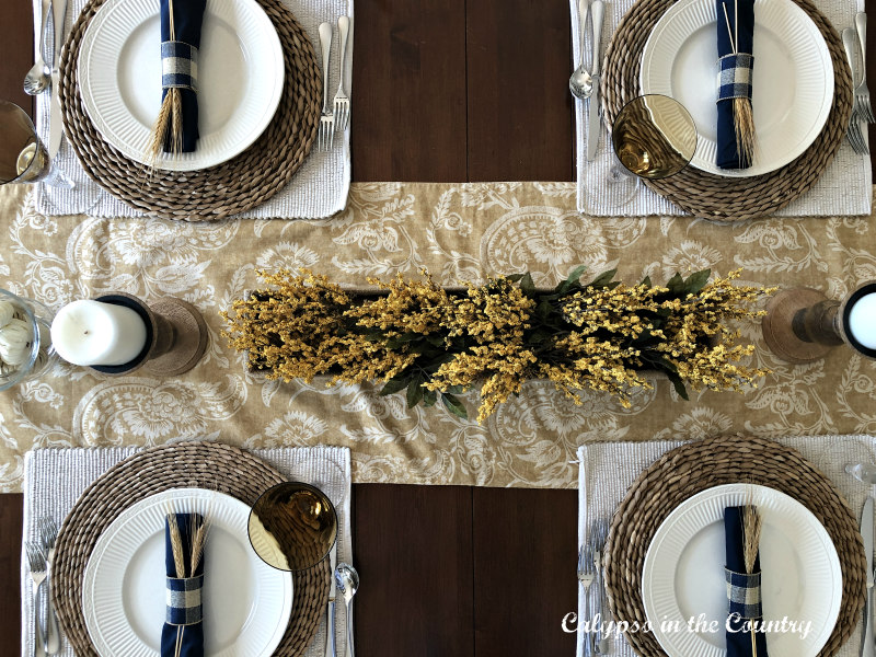 Fall Table Setting Ideas - view from above