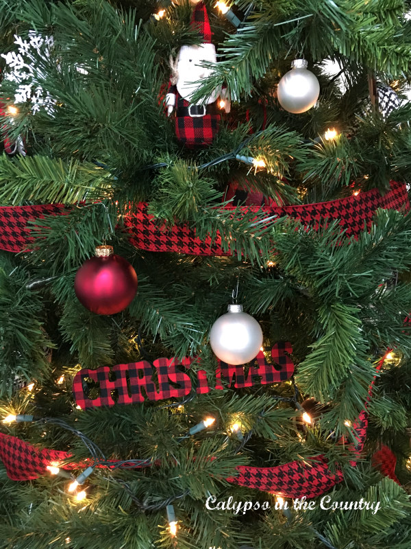 Glass ball decorations on Christmas tree