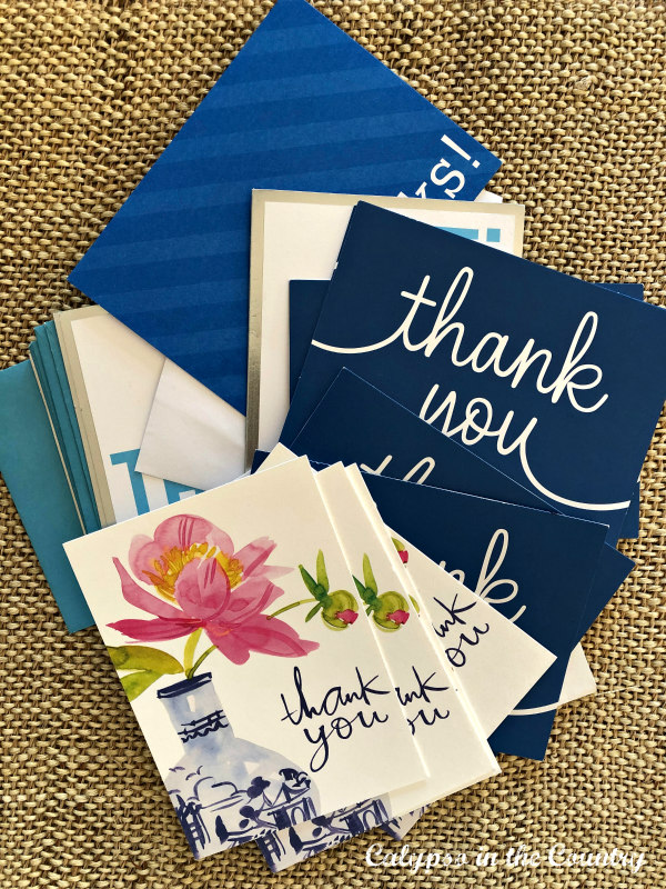 Thank you cards - goals for the new year