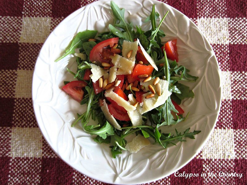 Arugula salad with tomatoes and parmesan - Memorial Day Barbecue Ideas