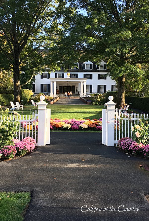 Entrance to Woodstock Inn in Vermont - best summer road trips