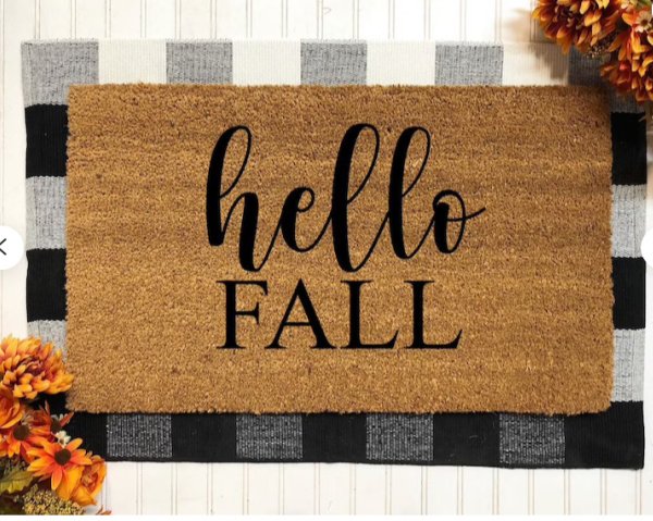 Hello Fall layered doormats - September is here