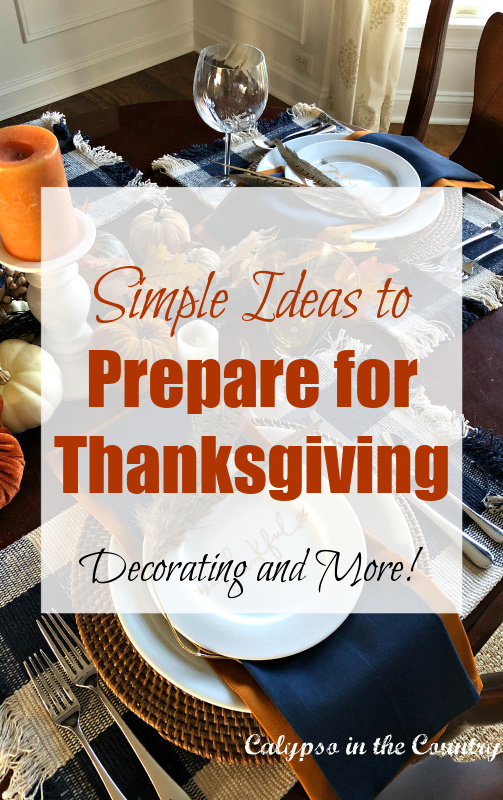 Ideas to Prepare for Thanksgiving - Planning and Ideas