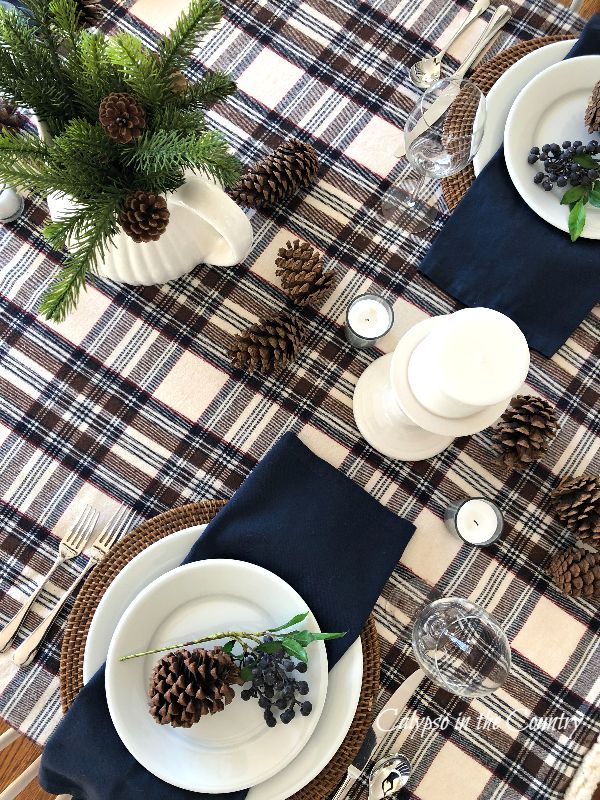 winter tablesetting with plaid tablecloth - most popular blog posts of 2021