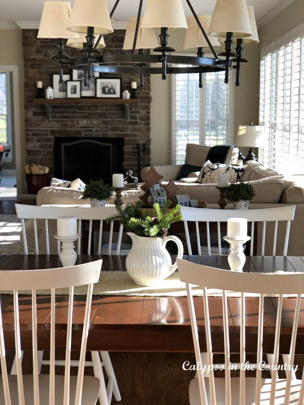 Farmhouse table with white chairs - one of the most popular posts of 2021
