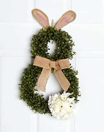 Easter bunny wreath - decorating for Easter ideas