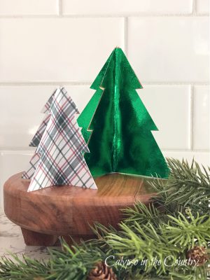 Easy DIY Paper Christmas Decorations (How to Make Mini Trees) - Calypso ...