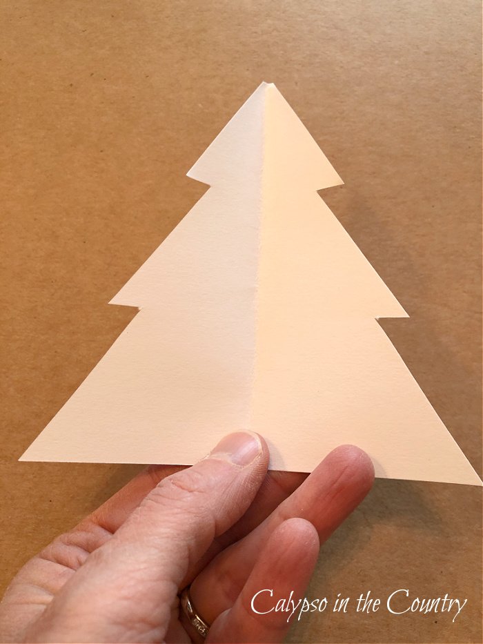 white card stock mini paper tree pattern