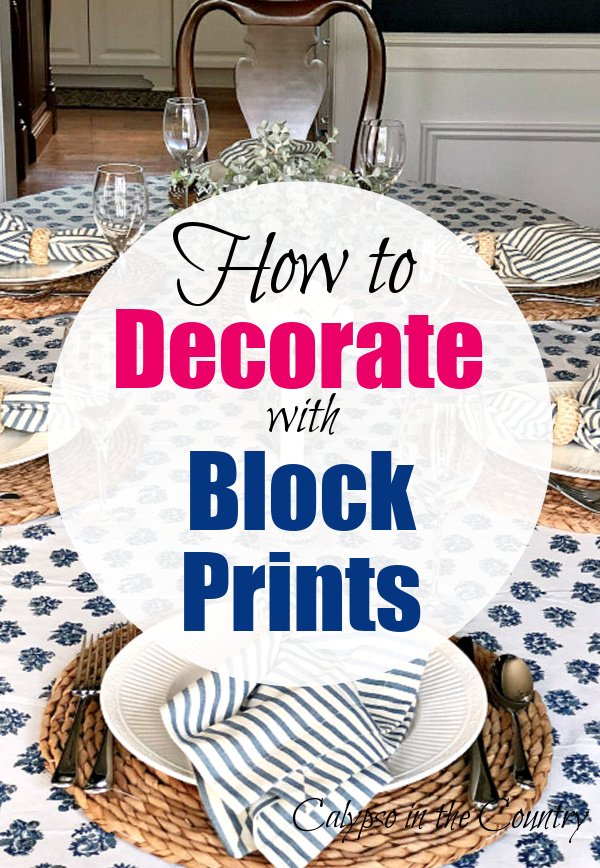 Blue and white table setting - How to decorate with block prints - block print home decor ideas 