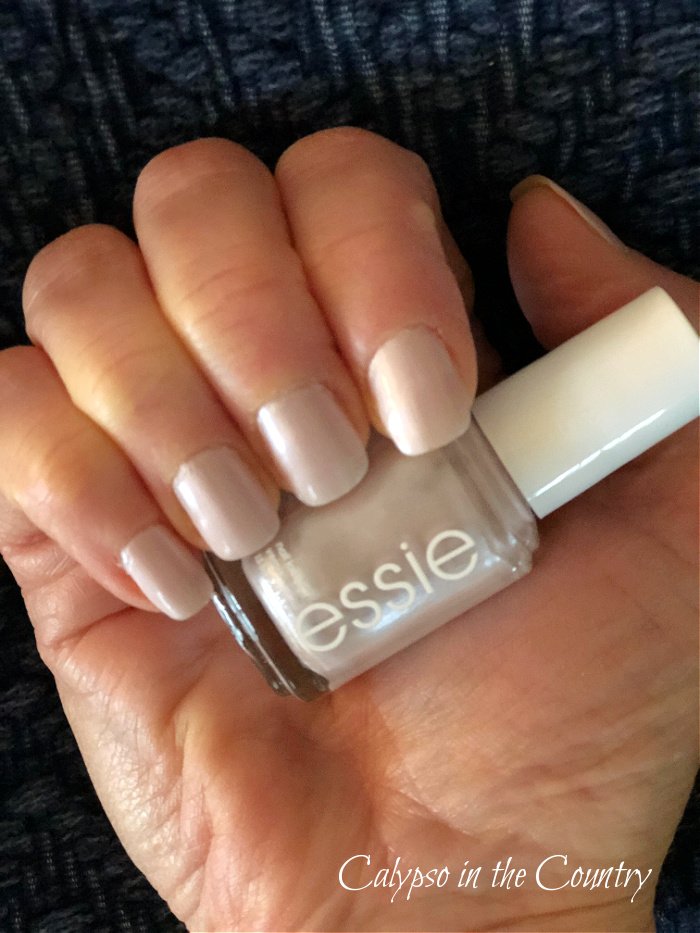Essie nail polish with painted fingernails - April highlights