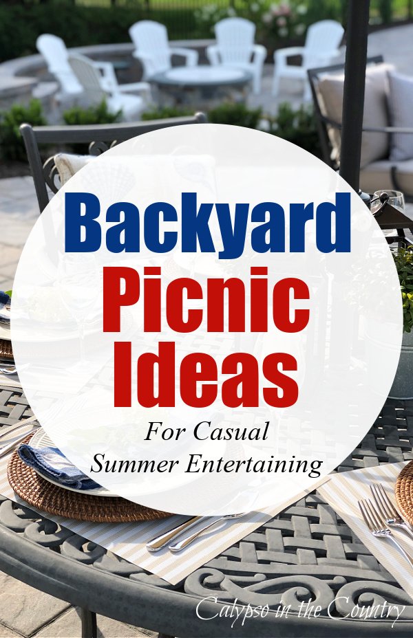 Backyard picnic ideas - patio table set for summer