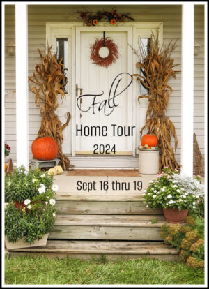 Front porch decorated for fall - Fall Home Tour 2024