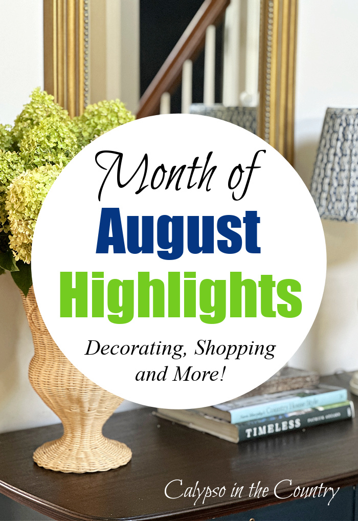 vase of hydrangeas on table - Month of August Highlights