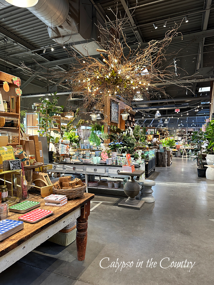 Garden inspired home decor - Terrain store displays