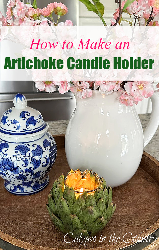 How to make an artichoke candle holder