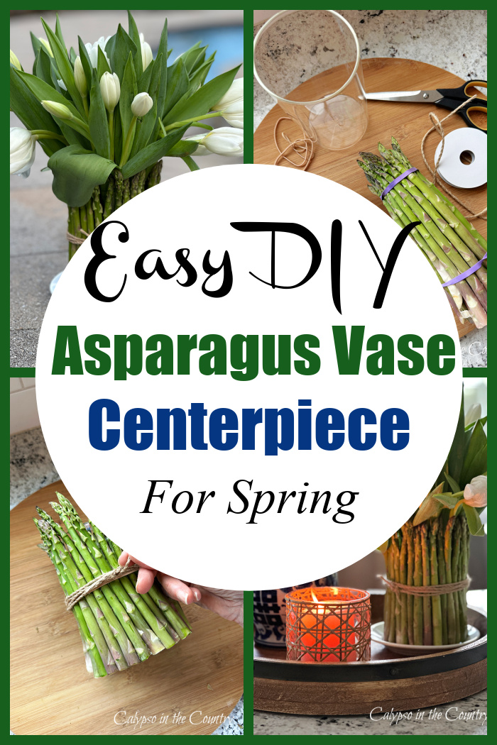 Easy DIY asparagus vase centerpiece for spring
