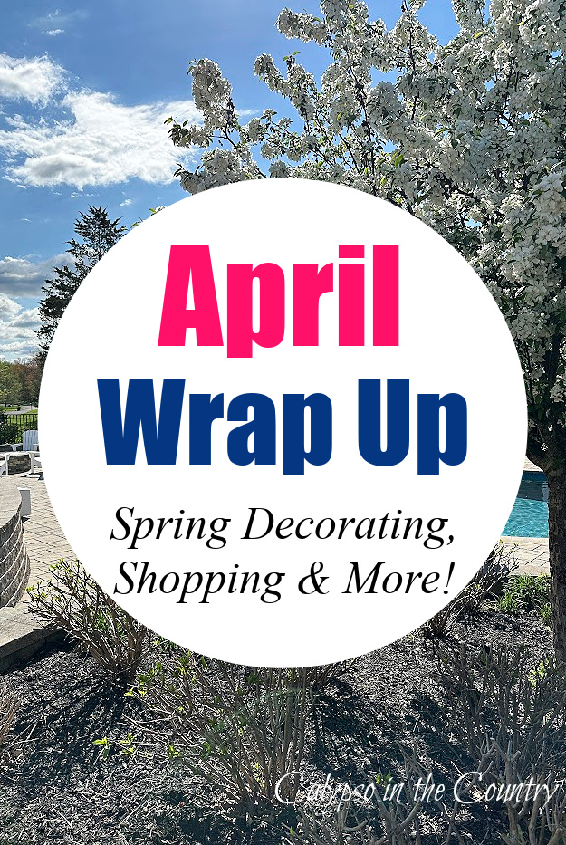 white flowering trees by pool - April Wrap Up