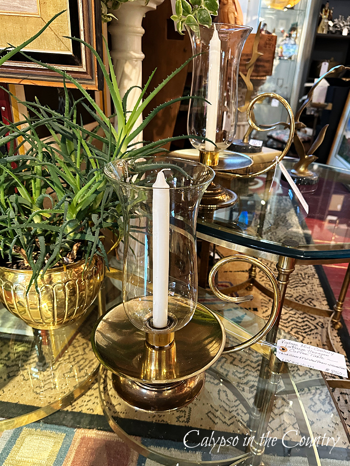 brass and glass hurricane candle holders - August wrap up