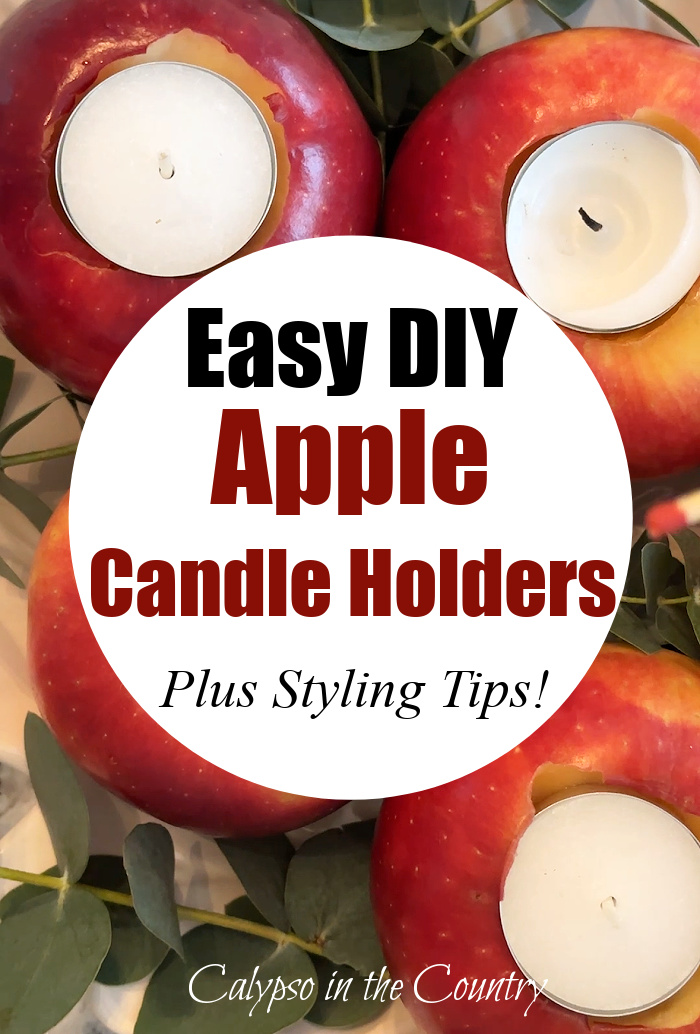 Easy DIY Apple Candle Holders